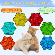 Hanyang Rose L 100 Adet Yeni Moda Kedi Tırnak Kapakları Yumuşak Kedi Pençesi Kapaklar Kedi Tırnak Koruyucu Ücretsiz Yapıştırıcı ve Aplikatör ile Boyut Xs S M L (Yurt Dışından)