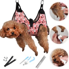 Hanyang Pembe Set 4.5-9 kg Yeni Pet Kedi Bakım Hamak Yardımcısı Xs-L Kedi Köpek Hamak Köpekler Güzellik Hamak Kısıtlama Çantası Pet Aksesuarları Tamir Çivileri (Yurt Dışından)