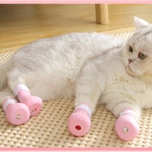 Hanyang Yeşil 4 Adet Anti-Isırma Banyo Yıkama Kedi Pençesi Kapak Kesim Çivi Ayak Koruyucu Pet Paw Koruyucu Anti-Scratch Kedi Ayakkabı Çizmeler Ayarlanabilir (Yurt Dışından)