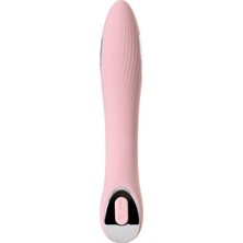 Ada Marketing 21 cm Elektirik Akımlı ve Titreşimli Modern Vıbrator Premium Cinsel Oyuncak Pembe Renkli Titresimli Dildo