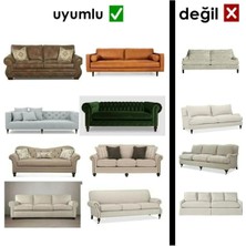 Heytgah Jakarlı 3'lü Koltuk, Kanepe, Çekyat Örtüsü Yıkanabilir Likralı Esnekl Koltuk Örtüsü