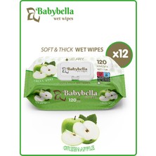 baby bella Babybella Apple Islak Mendil 120 Yaprak 12'li Set