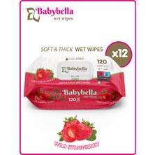 baby bella Babybella Wild Strawberry Islak Mendil 120 Yaprak 12'li Set