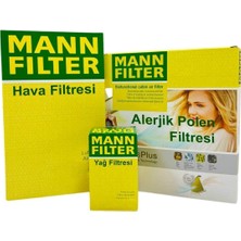 Mann Fılter Uzmanparça Toyota Auris 1.33 1.6 Mann Filtre Bakım Seti 2009-2018 | Hava+Yağ+A.alerjik Polen