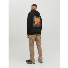 Jack & Jones Filo Sırt Baskılı Kapüşonlu Sweatshirt