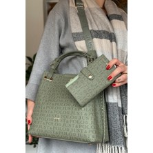 Just Polo 4 Bölmeli Büyük Boy Örgülü Model Ayarlanabilir Askılı Kadin Omuz Cantasi 2180 Yeşil Kombin