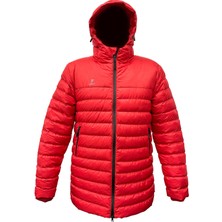 Joxly Unisex Kapüşonlu Kırmızı Şişme Mont