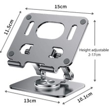 Amiray Katlanabilir Stand, Telefon ve Tablet Tutucu, Alüminyum 360 Derece Dönebilen