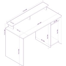Cool Home Data Oyuncu Masası , Gaming , Çalışma Masası Meşe (Sepet)