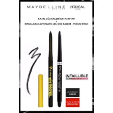 Maybelline New York Maybelline Argan Yağı Içeren Göz Kalemi Loreal Infaillible Siyah Etkili Bakışlar Makyaj Seti