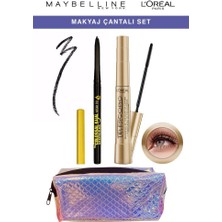 Maybelline New York Maybelline Argan Yağı Içeren Göz Kalemi Telescopic Maskara Göz Makyaj Seti