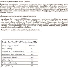 Patiswiss Bitter Çikolatalı Çilek Çubukları