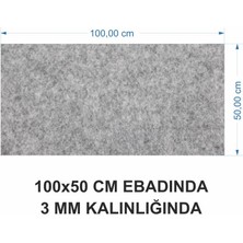 Yün Keçe Çalışma Masası Düzenleme Bilgisayar & Oyuncu Mouse Pad Açık Gri 50x100 cm