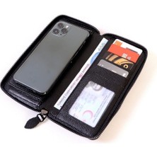 Vanilla Collection Telefon Bölmeli  Unisex Vegan Deri Kartlık Cüzdan Xclub Model