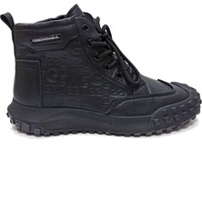 Guja Siyah Deri Erkek Sneaker Spor Bot Ayakkabı