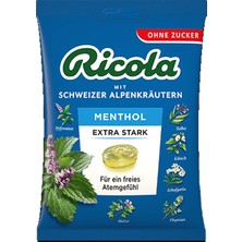 Ricola Menthol  Extra Stark  Yoğun Mentol Aromalı Pastil – Şeker Ilavesiz