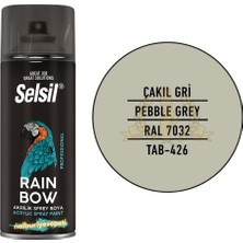 Selsil Rainbow Akrilik Sprey Boya Çakıl Gri 400 Ml. - RAL7032