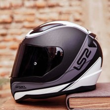 Ls2 Rapid Deeper Full Face Motosiklet Kaskı - Şeffaf + Siyah Vizörlü