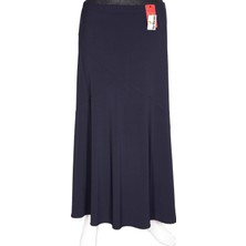 Hesna Kadın Bensu Büyük Beden Sandy Çapraz Astarsız Lacivert Etek