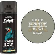 Selsil Rainbow Akrilik Sprey Boya Beton Gri 400 Ml. - Ral7023