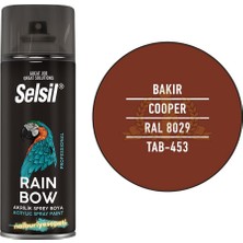 Selsil Rainbow Akrilik Sprey Boya Bakır 400 Ml. - Ral8029