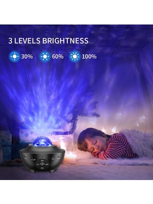 MR Shopping Mr LED Projektör Yıldızlı Gökyüzü Galaxy Light Uzaktan Kumandalı/ Bluetooth Müzik Çalar/ Disko Topu