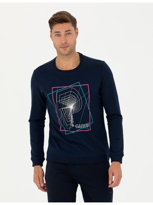 Pierre Cardin Erkek Lacivert Regular Fit Sweatshirt 50273402-VR033