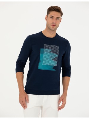 Pierre Cardin Erkek Lacivert Regular Fit Sweatshirt 50273421-VR033