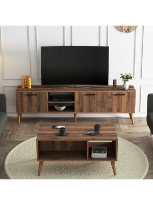 Mezza Set 1583-2072 Exxen 180 cm Tv Ünitesi + Exxen Orta Sehpa - Hat Rengi