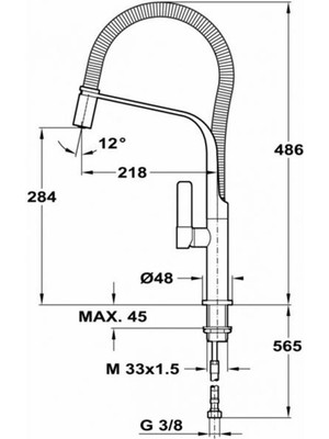 Teka Fo 997 Krom-Siyah Armatür