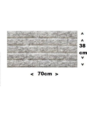 70X38CM Silinebilir Kendinden Yapışkanlı Çift Renk Gri Beyaz Esnek Tuğla Sünger Duvar Paneli Kağıdı