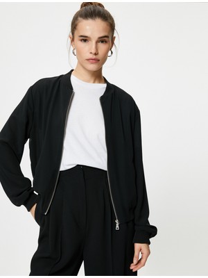 Koton Bomber Ceket Fermuarlı Cep Detaylı
