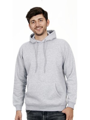 Hescaa Unisex Kapşonlu Gri Sweatshirt