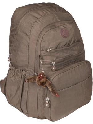 Relaxion Kahverengi Su Geçirmez Krinkıl Kumaş Sırt Çantası 1630