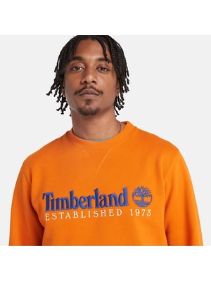 Timberland Logo Işlemeli Erkek Turuncu Sweatshirt