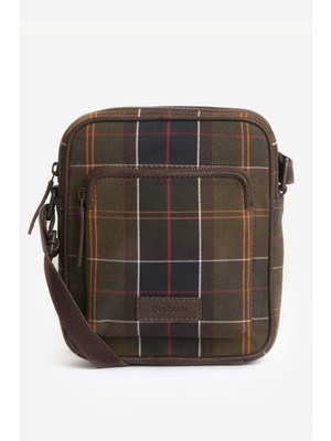 Barbour Tartan & Leather Cross Body Çanta TN11 Classic Tartan