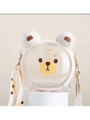 Esay Plastik Yuvarlak Ayıcık Matara 750 ml Suluk YUVARLK750