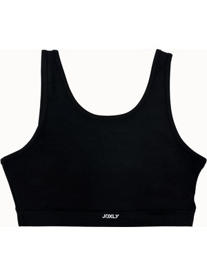 Joxly Siyah Askılı Crop Top Büstiyer