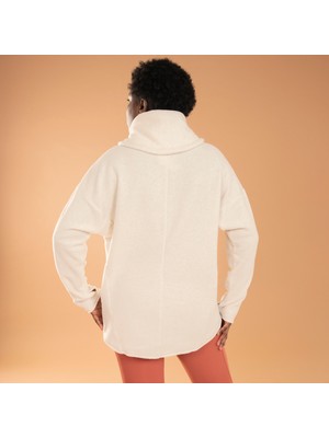 Decathlon Kadın Bej Polar Sweatshirt - Yoga