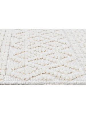 Giza Home Chenille Krem Yumuşak Yıkanabilir Çocuk Odası Oturma Odası Salon Mutfak Halısı N1 200 x 290 cm