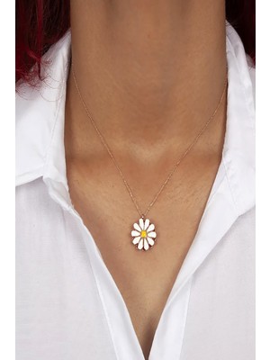 Gumush Gümüş Dönen Stres Papatya Kadın Kolye