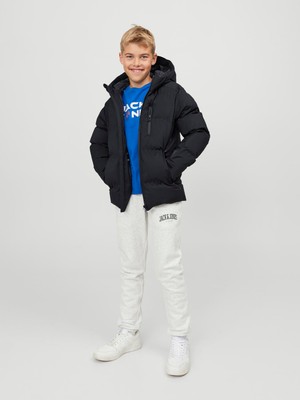 Jack & Jones Rüzgara Dayanikli Logo Baskili Puffer Mont - Çocuk