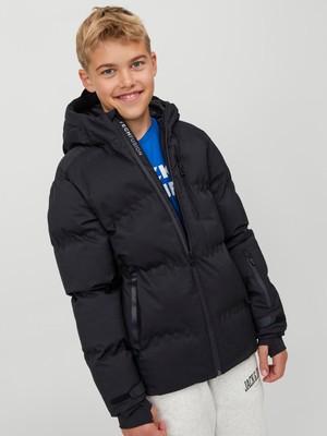 Jack & Jones Rüzgara Dayanikli Logo Baskili Puffer Mont - Çocuk