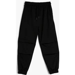 Basic Jogger Eşofman Altı Beli Bağlamalı Cepli Kat Detaylı