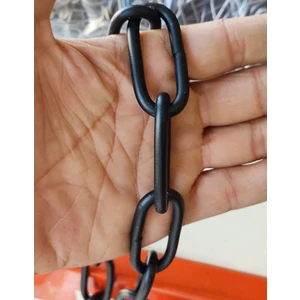 Büyük Avize Zinciri 5 mm, 5 Metre Siyah Renk, Kaynaksız Metal Zincir