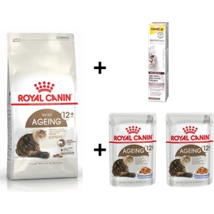 Royal Canin Ageing 12+ Yaşlı Kuru Kedi Maması 2 kg + 2 Adet Rc Yaş Mama 85 gr + 20 gr Gimcat Malt