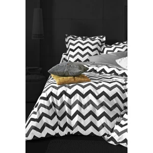 Sedali Home Set - Siyah Zikzaklı Çift Kişilik Nevresim Seti