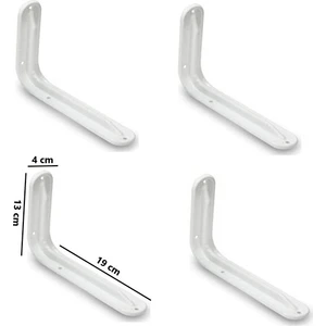ŞENEL Yapı Market 4 Adet Beyaz Raf Altı L Ayak Sabitleme 13X19