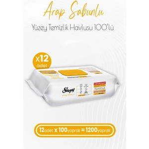 Easy Clean Arap Sabunu Katkılı Yüzey Temizlik Havlusu 100 x 12 Adet (1200 Yaprak)