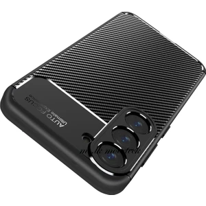 M.TK Moveteck Samsung Galaxy S23 Fe Kılıf Karbon Desenli Kamera Korumalı Yumuşak Negro Silikon Renk Atmaz Armor